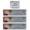 Produktbild: Wella Illumina 3 x 60 ml 7/43 mittelblond rot gold Set
