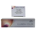 Produktbild: Wella Illumina 60 ml 7/43 mittelblond rot gold permanente Cremehaarfarbe