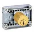 Produktbild: JuNie Zylinderriegelschloss 2828,D 15-40mm aufliegend Messing poliert, ls/rs