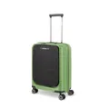Produktbild: Travelite Handgepäck Koffer klein, MOOBY S+ mit Vortasche, 55x40x23 cm, 2,9 kg, Kratzfeste Hartschale, mit recyceltem Material, Trolley mit 4 Doppelrollen, TSA-Schloss – passend für Lufthansa UVM