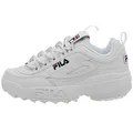 Produktbild: Fila Youth Disruptor II Leather White Peacoat Red Trainer 38.5 EU
