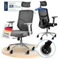 Produktbild: ELITESEATS Bürostuhl Ergonomisch [Kratzerfreie Rollen, Atmungsaktiv] Ergonomischer Schreibtischstuhl | Büro Stuhl 150 kg Belastbar | Computerstuhl - Weiß