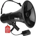 Produktbild: Pyle Megaphon mit Sirene, Signalhorn – Siren Megaphone – Signalhorn, Megafon Erwachsene 50 Watt, Faltbare Megaphone mit Sirene & Mikrofon, Laut... - Schwarz