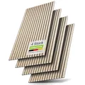 Produktbild: Juskys Akustikpaneele 4er Set 2,88 m² – Wandpaneele 120x60 cm zur Wandverkleidung, reduziert Hall & Lärm, dekorative Wandplatten – Eiche Natur Hell