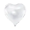 Produktbild: Folienballon Herz Ø 45cm weiß ungefüllt Partydeco