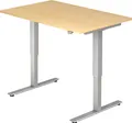 Produktbild: HAMMERBACHER Schreibtisch Sitz-Steh-Schreibtisch elektrisch 120x80cm Ahorn/Silber
