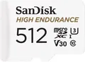 Produktbild: SanDisk High Endurance - Flash-Speicherkarte (microSDXC-an-SD-Adapter inbegriffen) - 512GB - Video Class V30 / UHS-I U3 / Class10 - microSDXC UHS-I (SDSQQNR-512G-GN6IA)