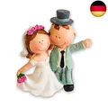 Produktbild: Hobbyfun Hochzeitspaar VI Tortenfigur ca. 9 cm - Dekofiguren als Topping für