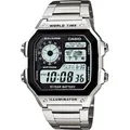 Produktbild: Casio Herrenuhr ILLUMINATOR WORLDTIME - Schwarz/Silber