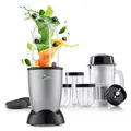 Produktbild: GOURMETmaxx Mr. Magic Mixer | Smoothie Maker mit XXL-Zubehörpaket | Standmixer 18-tlg. | Blender mit auslaufsicheren Frischhaltedeckeln | Food Processor für Shakes, Smoothies etc.