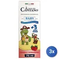 Produktbild: 3x Pasta del capitano Kinder Zahnpasta 75 Ml Junior 3+ Erdbeere Weiß