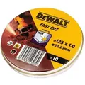 Produktbild: Dewalt - Trennscheibe Edelstahl flach DT3507-QZ, 125 mm x 1.0 mm - 10 Stück/Dose
