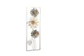 Produktbild: Wanddekoration mit Blumenmotiv & Rahmen, silberfarben lackiert, 31 x 5 x 90 cm