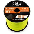 Produktbild: GO!elements Paracord 550 - 4mm Abspannleine, Paracord 550 aus reißfester Nylonschnur gelb 100m