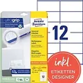 Produktbild: AVERY Zweckform ultragrip Universaletiketten 6175 Selbstklebend DIN A4 Weiß 10,5 x 4,8 cm 30 Blatt à 12 Etiketten