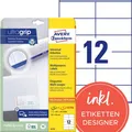 Produktbild: AVERY Zweckform Etiketten 6175 weiß 105,0 x 48,0 mm