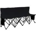 Produktbild: Yaheetech Campingbank tragbar Sitzbank Campingstuhl mit Tragetasche Ersatzbank Faltbank mit Lehne für 4 Personen - Schwarz