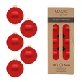 Produktbild: Weihnachtskugeln Glas 6cm 20 Stück - Christbaumkugeln glänzend - Weihnachtsbaumkugeln für Weihnachten - Christbaumschmuck & Weihnachtsbaumschmuck Rot - Modern Red