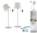 Produktbild: JUST LIGHT LED Tischleuchte BOTERIA - Set 2 Stück, inkl. Flaschenaufsatz, Memoryfunktion, LED fest integriert, Warmweiß, Akkubetrieben, aufladbar, magnetisch, dimmbar, In- und Outdoor