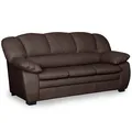 Produktbild: 3-Sitzer-Sofa - coffee - Kunstleder Sofa Couch Wohnlandschaft