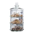 Produktbild: LOBERON Glasdose Aletta, dreistöckiges Design im Shabby-Chic, Keksdose, dekorative Aufbewahrung, Küchenutensilien, Tischaccessoire, Glas, klar