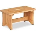 Produktbild: Relaxdays Hocker Bambus Natur Rutschfest 20,5 cm x 40 cm x 22 cm 2 kg