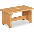 Produktbild: Relaxdays Hocker Bambus, Fußbänkchen, Mit Griffaussparung, Hbt: 20,5 X 40 X 22 Cm, Kleiner Fußhocker, Schemel, Natur