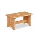 Produktbild: Relaxdays Hocker Bambus, Fußbänkchen, mit Griffaussparung, HBT: 20,5 x 40 x 22 cm, kleiner Fußhocker, Schemel, natur
