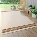 Produktbild: Paco Home Outdoor Teppich Für Terrasse Und Balkon, Mit Geometrischem Muster, Modern, Beige, Grösse:120x170 cm