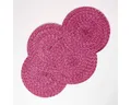 Produktbild: Homescapes Platzset Tischset pink im 4er-Set, 40 cm – 4x Platzset rund geflochten