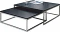 Produktbild: Casa Padrino Couchtisch 2er Set Schwarz / Silber - Wohnzimmer Möbel