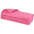 Produktbild: Daloual 3X Piquee-Geschirrtuch, in Gastro-Qualität, 100% Baumwolle, 70x50 cm, hochwertiges Waffelpikee, Farbe: rosa/pink
