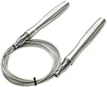 Produktbild: PEARL Sports Stahlspringseil: Fitness-Springseil, selbstverriegelndes Kugellagersystem, 3 m, Silber (Outdoor-Fitness-Springseil, Sportseile, Trainer)