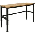 Produktbild: Baumarktplus Werkbank höhenverstellbar 135x46x88-97 cm 300 kg Stahlgestell Hartholzplatte Werktisch Arbeitstisch