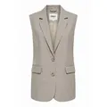 Produktbild: ONLY Longweste Ärmellos Reverskragen Knopfleiste Klassisch Elegant Modern (1-tlg) ONLLINDA S/L MEL OVERSIZE WAISTCOAT TLR grau S (36)