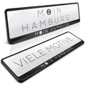 Produktbild: schildEVO 2 Kennzeichenhalter | Hamburg 05 | Moin Hansestadt | Alster | St. Pauli Reeperbahn | HH | Nummernschildhalter | Kennzeichenrahmen | Auto PKW Kfz | DHL-Versand