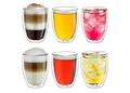 Produktbild: Creano Teeglas Thermoglas doppelwandig hoch 250ml, 6er Set, Borosilikatglas, 6-teilig