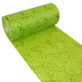 Produktbild: Dekoflor Tischband Tischläufer Tischdeko einzigartiges Rosen Design (Wasserfest, Lotuseffekt, samtige Oberfläche, 5 m Rolle, 30 cm Breite, 100% Nylon), Maigrün