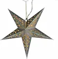Produktbild: Weihnachtsstern Ø 43 cm Papier-Stern LED Weihnachtsbeleuchtung Weihnachtsdeko silber