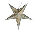 Produktbild: Weihnachtsstern Ø 43 cm Papier-Stern LED Weihnachtsbeleuchtung deko Silber