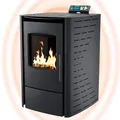 Produktbild: NEMAXX® P6 Pelletofen 6 kW  bis 120 m³ – Auto-Reinigungszyklus, ECO-Modus, Wochenprogramm & mechanische Reinigungsunterstützung – Schwarz