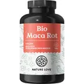 Produktbild: NATURE LOVE® Bio Maca Rot - 180 Kapseln - 3000mg pro Tagesdosis (entspricht 12.000mg Maca Wurzel)