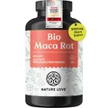 Produktbild: NATURE LOVE® Bio Maca Rot - 180 Kapseln - 3000mg/Tag = 12.000 Maca Wurzel
