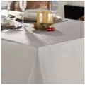 Produktbild: Beautex Tischdecke Lurex Tischdecke Weihnachten, Silber Gold glänzend, Weihnachtstisch (1-tlg) grau|silberfarben 80 cm x 80 cm