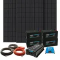 Produktbild: 3.000 Watt Insel Solaranlage autarke PV-Anlage mit 1.040Ah Batterien, 960W Solarpanelen, 4 Solarbatterien, MPPT Laderegler, Sinus Wechselrichter, installationsbereit