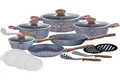 Produktbild: 18-teiliges Topfset Geschirset Granit Antihaftbeschichtung Berlinger Haus Forest Line BH-6198