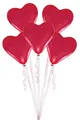 Produktbild: Amscan INT996562 - Latexballons Herzen, circa 28 cm, Valentinstag, Muttertag, Heliumballon