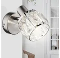 Produktbild: GLOBO LIGHTING LED Wandleuchte, Leuchtmittel inklusive, Warmweiß, Chrom Wand Strahler Wohn Zimmer Beleuchtung Kristall Lampe-