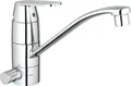 Produktbild: GROHE EH-SPT-Batterie Eurosmart C 31161 Einhebelmischer, flacher Auslauf, mit Absperrventil, chrom (31161000)