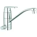 Produktbild: Grohe Spültisch-Einhebelmischer Eurosmart Cosmopolitan c, int. Vorabsperr., schwenkb. Rohrausl